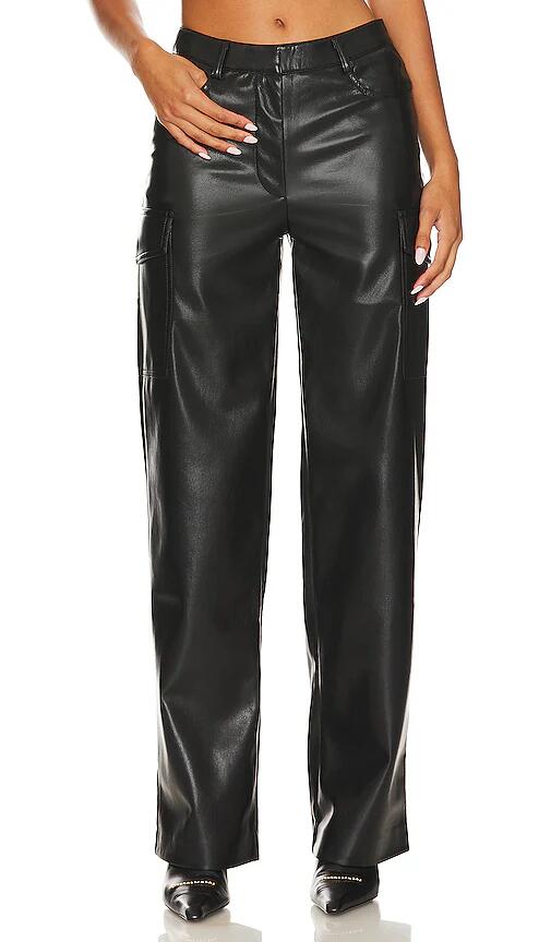 Generation Love Nate Faux Leather Cargo Pant in Black Cover