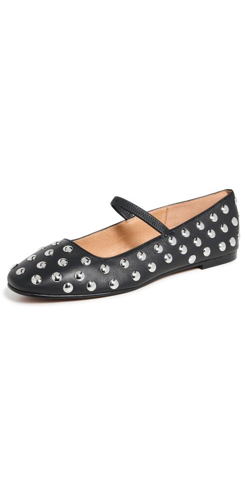 Madewell Greta Elastic Mary Jane Dome Stud Flats True Black Cover