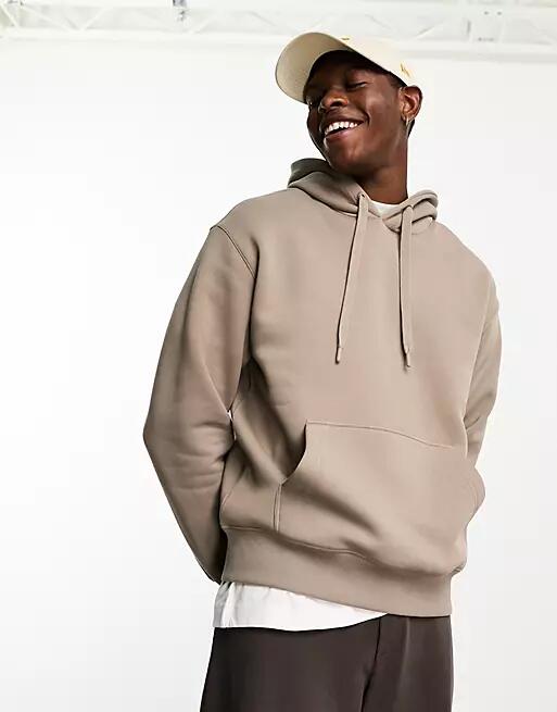 Bershka hoodie in beige-Neutral Cover