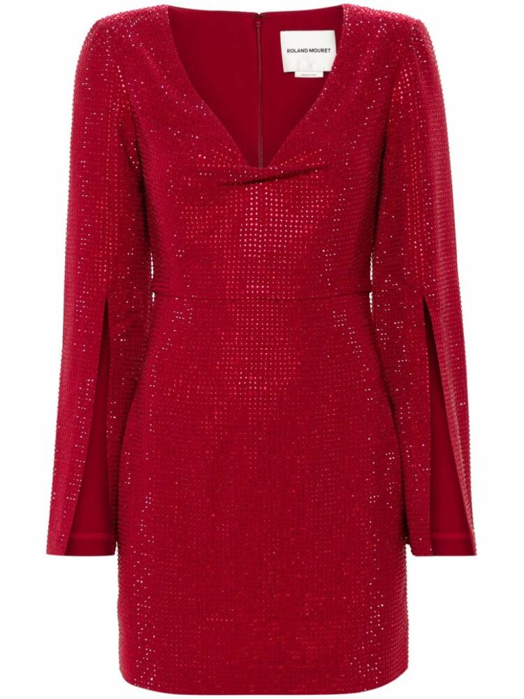 Roland Mouret rhinestone-embellished mini dress - Red Cover