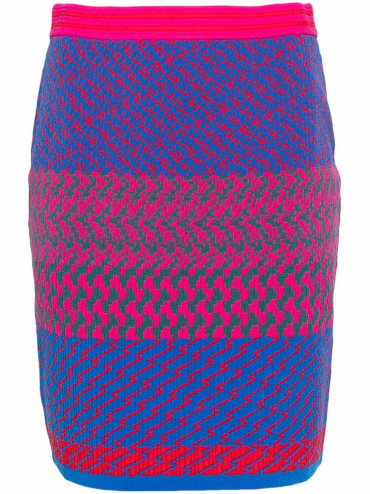 DVF Diane von Furstenberg Viv jacquard-knit skirt - Pink Cover