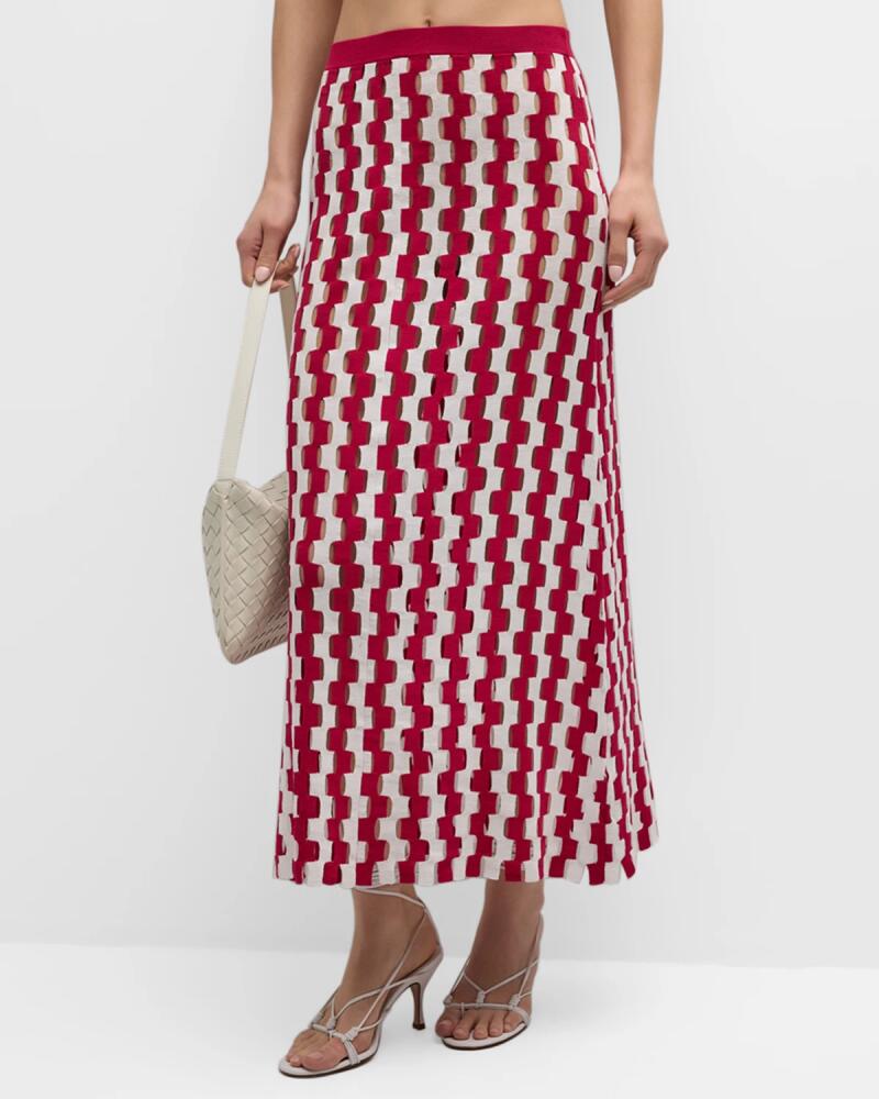 ZANKOV Beatrice Intarsia-Knit Maxi Skirt Cover