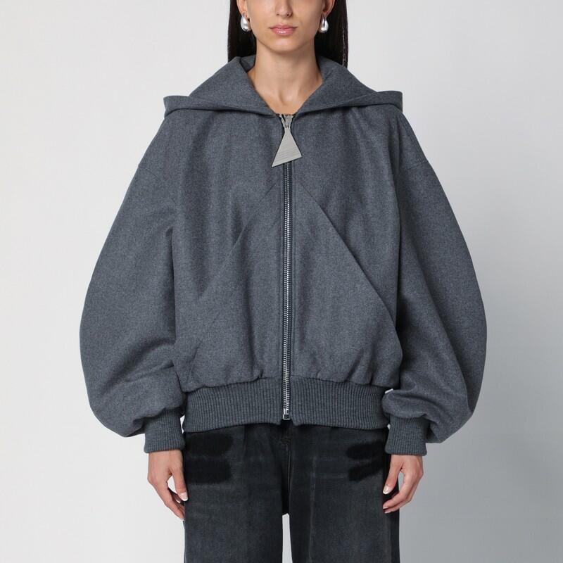 The Attico Wide grey wool-blend sweatshirt Cover