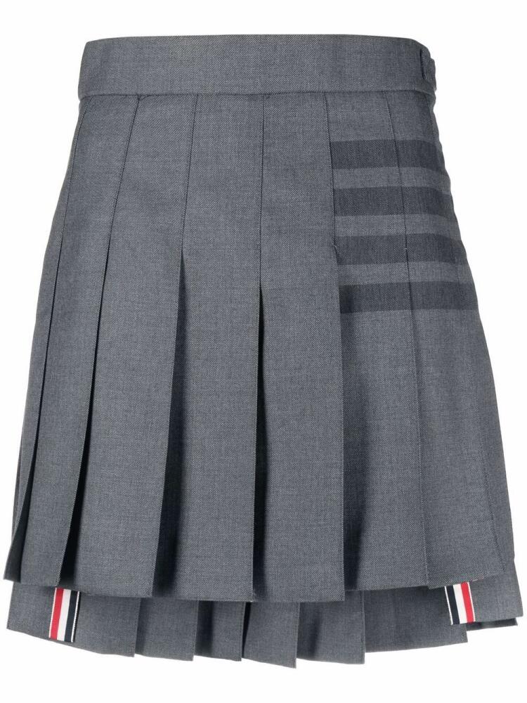 Thom Browne 4-Bar pleated mini skirt - Grey Cover