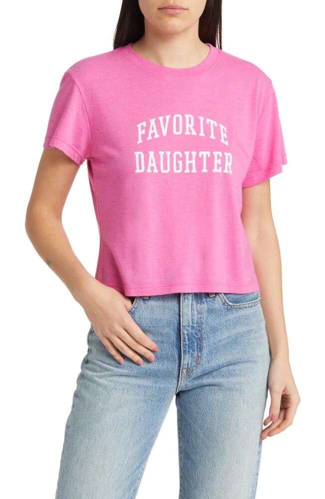 Favorite Daughter Collegiate Crop Graphic Tee in Deep Rose Cover