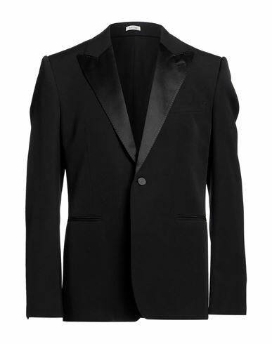 Alexander Mcqueen Man Blazer Black Wool Cover