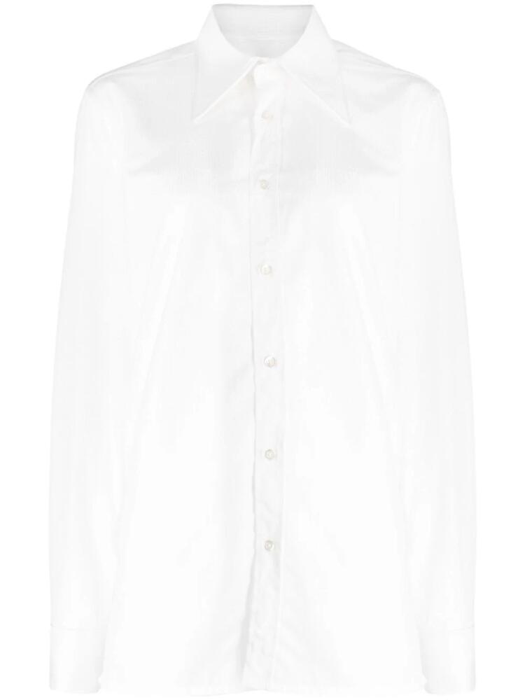 Maison Margiela striped pointed-collar shirt - White Cover