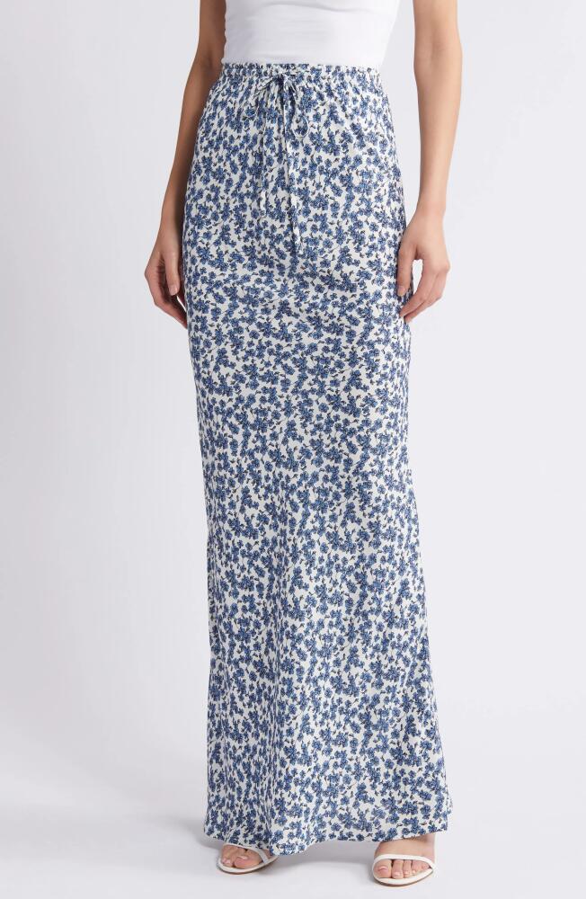 Faithfull the Brand Menton Floral Maxi Skirt in Leilani Print/Mid Blue Cover