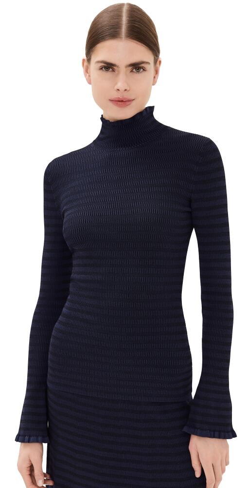 Proenza Schouler White Label Phyllis Turtleneck in Geo Knits Navy/Black Cover