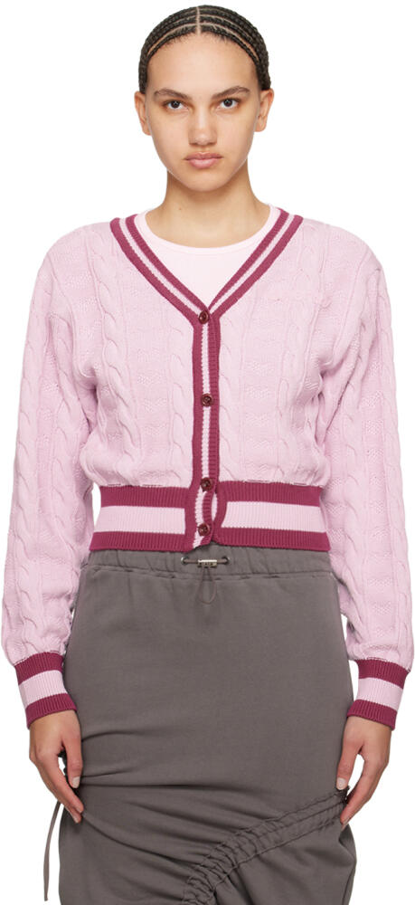 OPEN YY Pink Heart & Cable Cardigan Cover