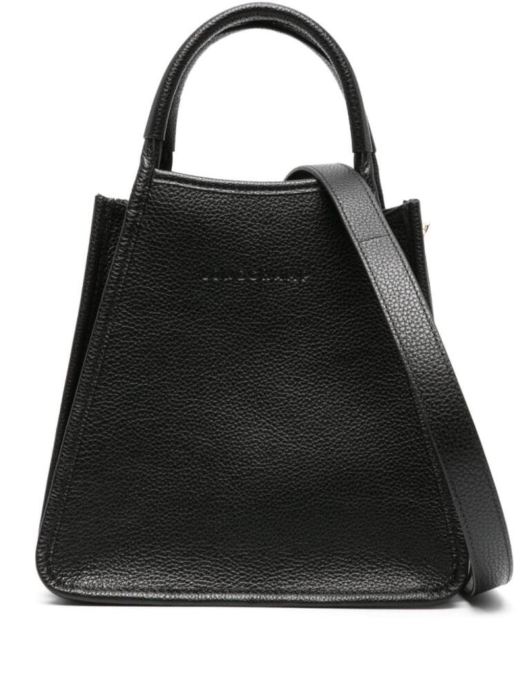 Longchamp small Le Foulonné leather tote bag - Black Cover