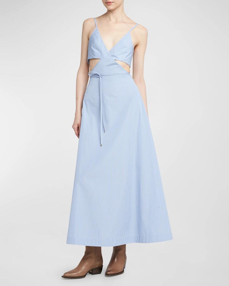 Golden Goose Mariel Stripe Cut-Out Maxi Dress Cover