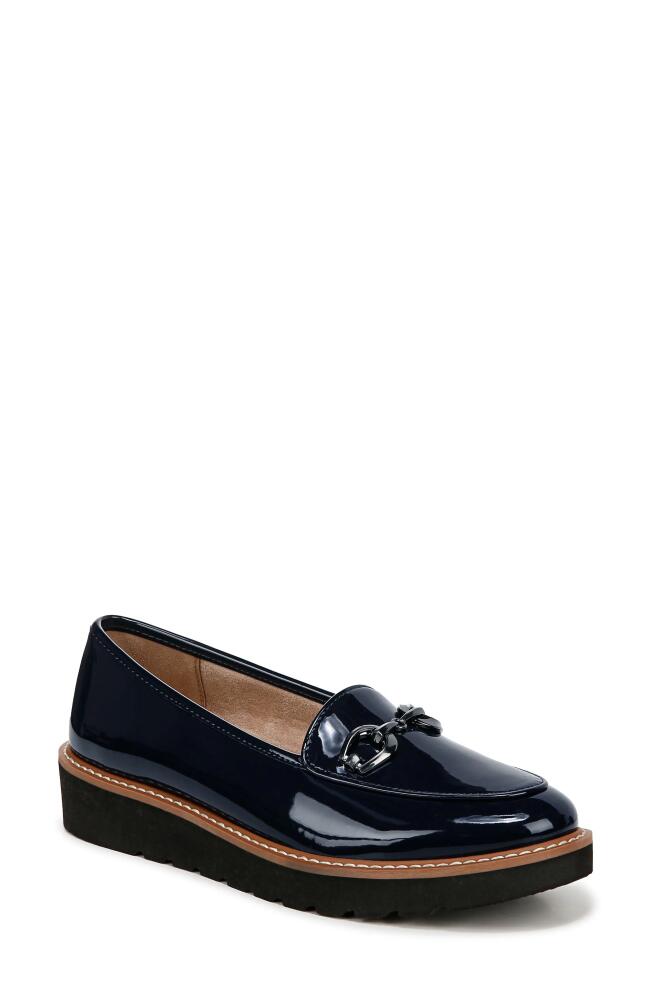 Naturalizer Adiline Bit Platform Loafer in French Navy Faux Leather Cover