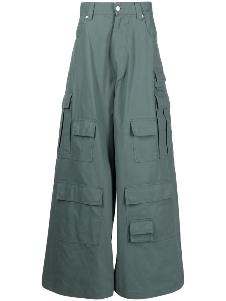 AMBUSH Rave Cargo wide-leg trousers - Green Cover