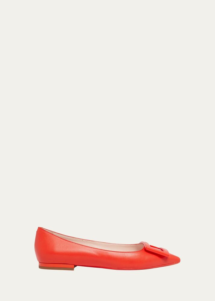 Roger Vivier Gommettine Leather Buckle Ballerina Flats Cover