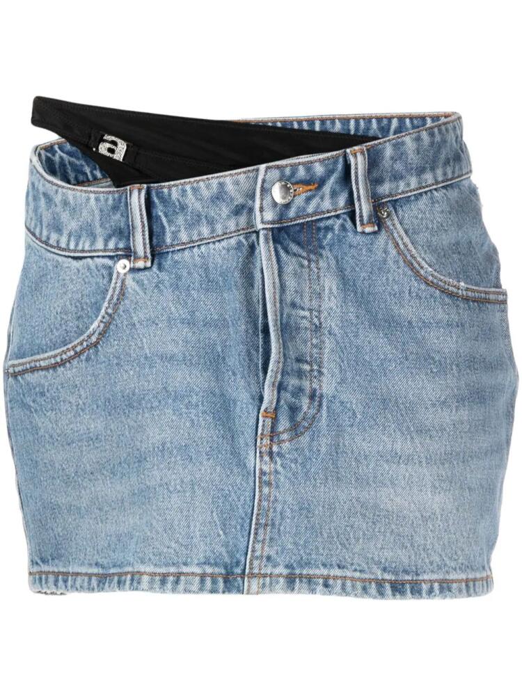 Alexander Wang asymmetric bikini-layer denim skirt - Blue Cover