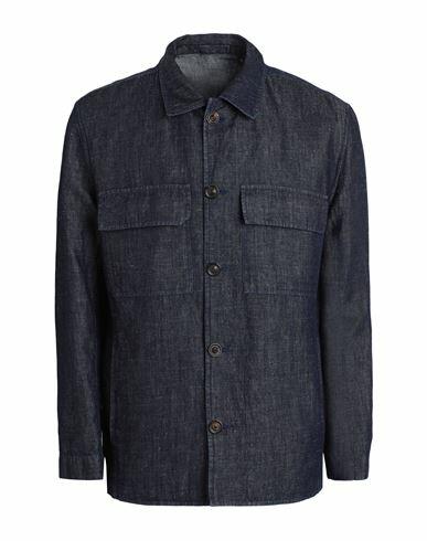 Lardini Man Denim shirt Blue Cotton, Linen Cover