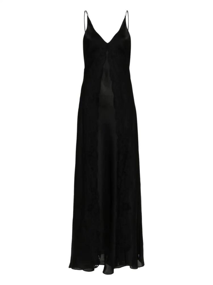 Carine Gilson lace-detail silk nightdress - Black Cover