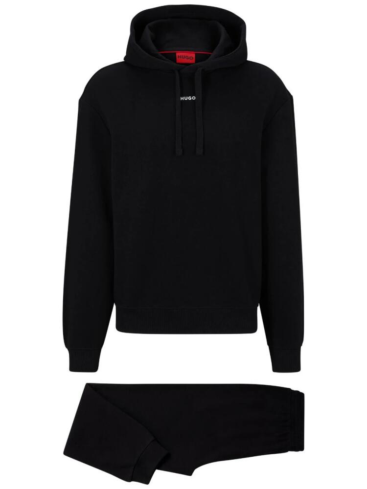 HUGO logo-print cotton tracksuit set - Black Cover