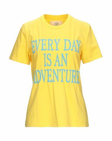 Alberta Ferretti Woman T-shirt Yellow Organic cotton Cover