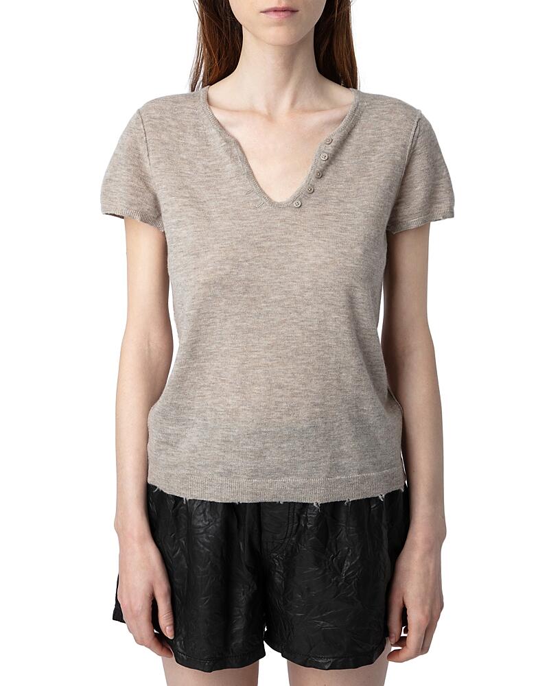 Zadig & Voltaire Celsy Cashmere Henley Sweater Cover