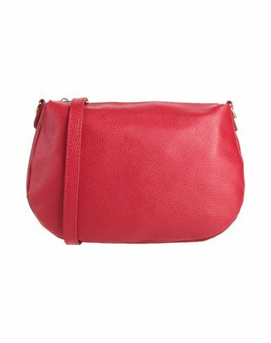 Laura Di Maggio Woman Cross-body bag Red Leather Cover