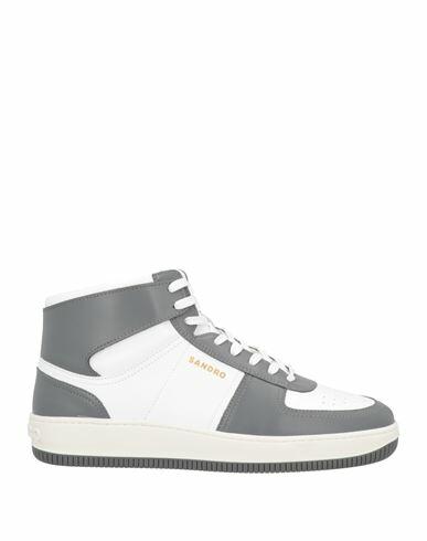 Sandro Man Sneakers Grey Soft Leather Cover