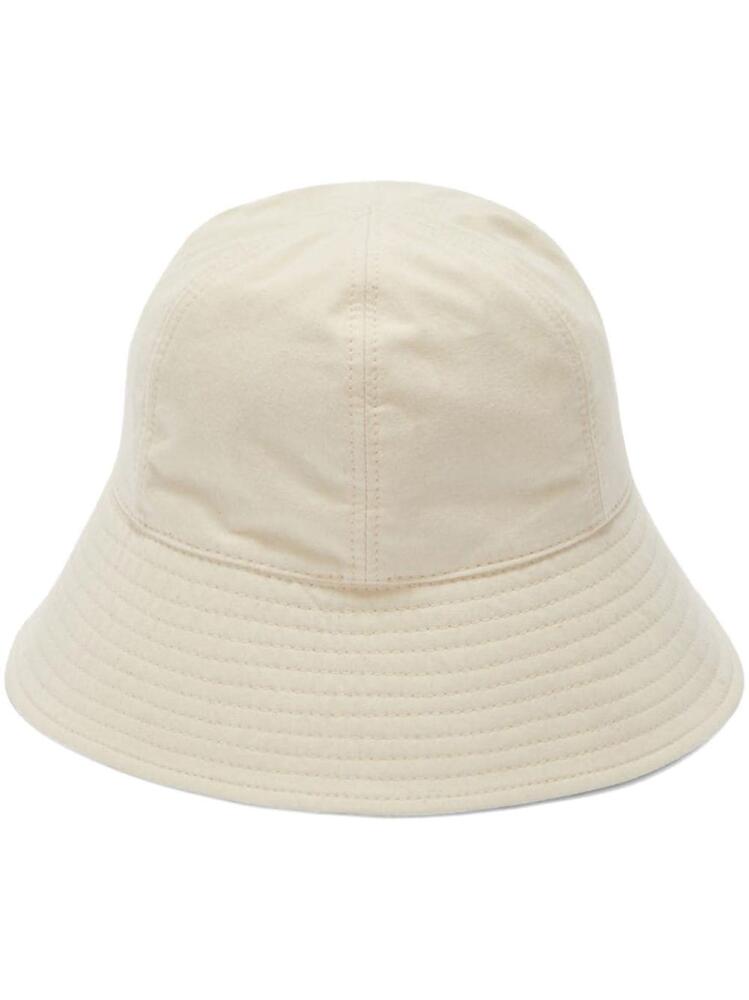 Jil Sander wide-brim cotton bucket hat - Neutrals Cover