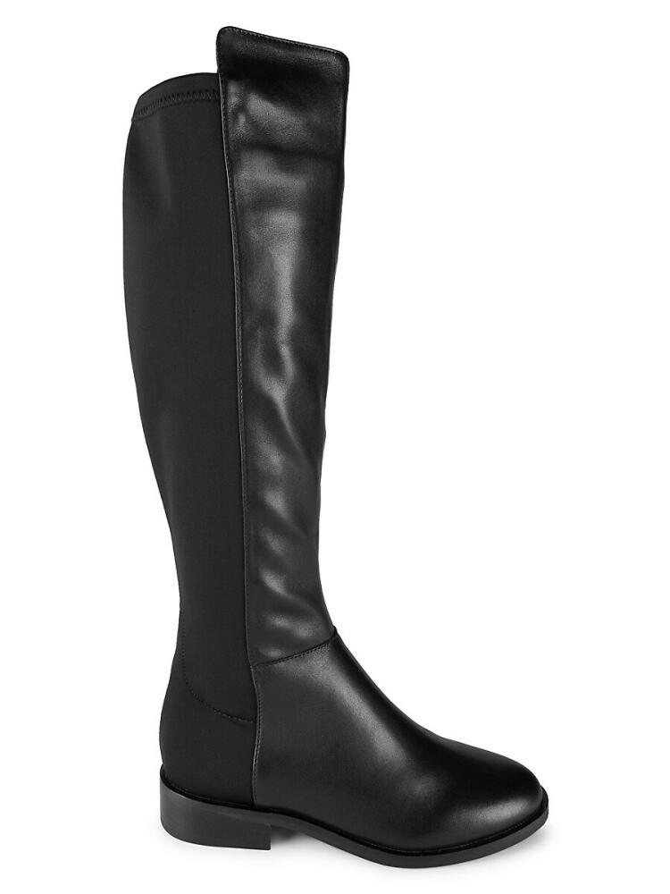 Saks Fifth Avenue Women's Harrah Mixed Media Knee-High Boots - Black Cover