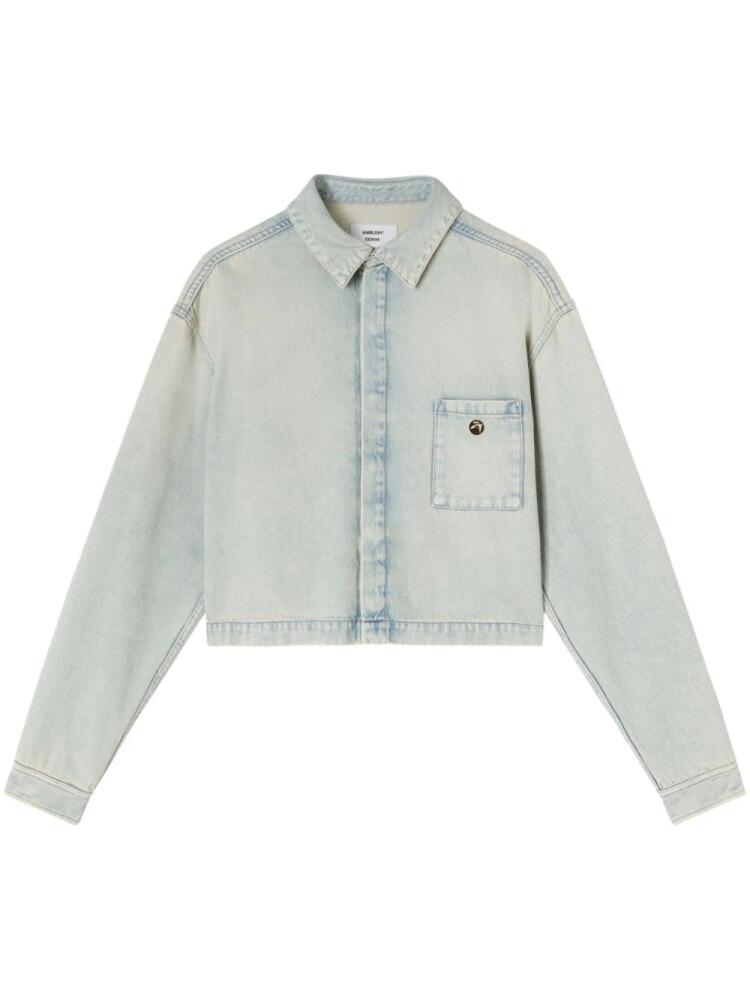 AMBUSH logo-appliqué denim jacket - Blue Cover