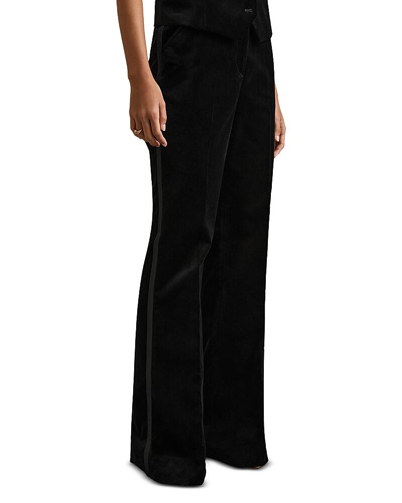 Reiss Petites Parisa Velvet Flared Pants Cover