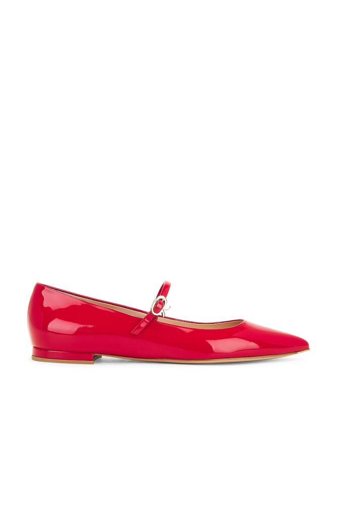 Gianvito Rossi Ribbon Jane Flat in Red Cover