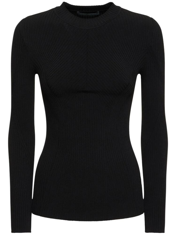 ALBERTA FERRETTI Ribbed Stretch Viscose Sweater Cover