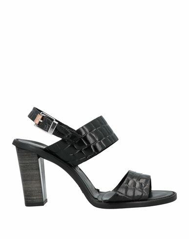 Paola Ferri Woman Sandals Black Soft Leather Cover