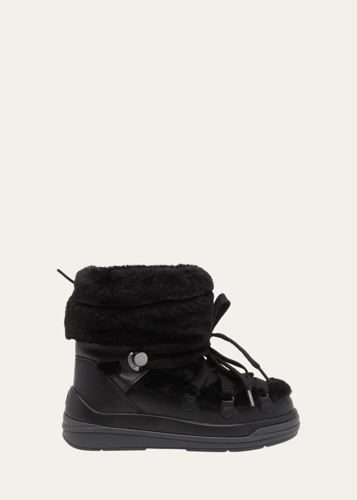 Moncler Insolux Leather Faux Fur Snow Boots Cover