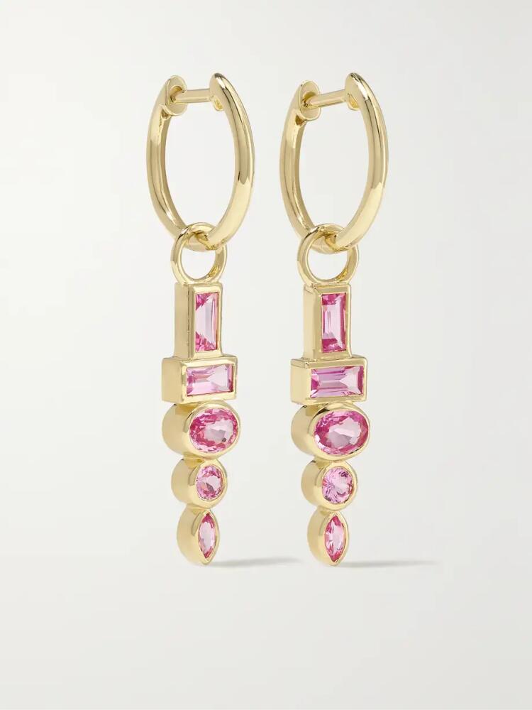 Sorellina - Totem 18-karat Gold Sapphire Earrings - Pink Cover