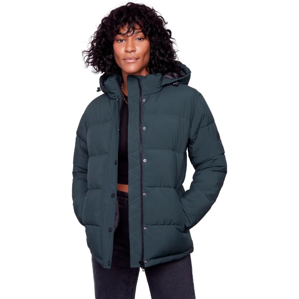 Alpine North FORILLON - Vegan Down Short Quilted Puffer Jacket in Deep Green Cover