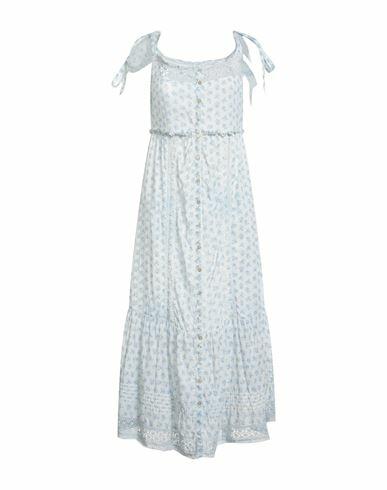 Loveshackfancy Woman Midi dress Sky blue Cotton Cover