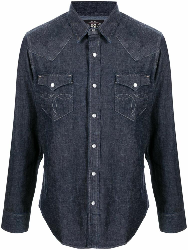 Ralph Lauren RRL long-sleeve denim Western shirt - Blue Cover