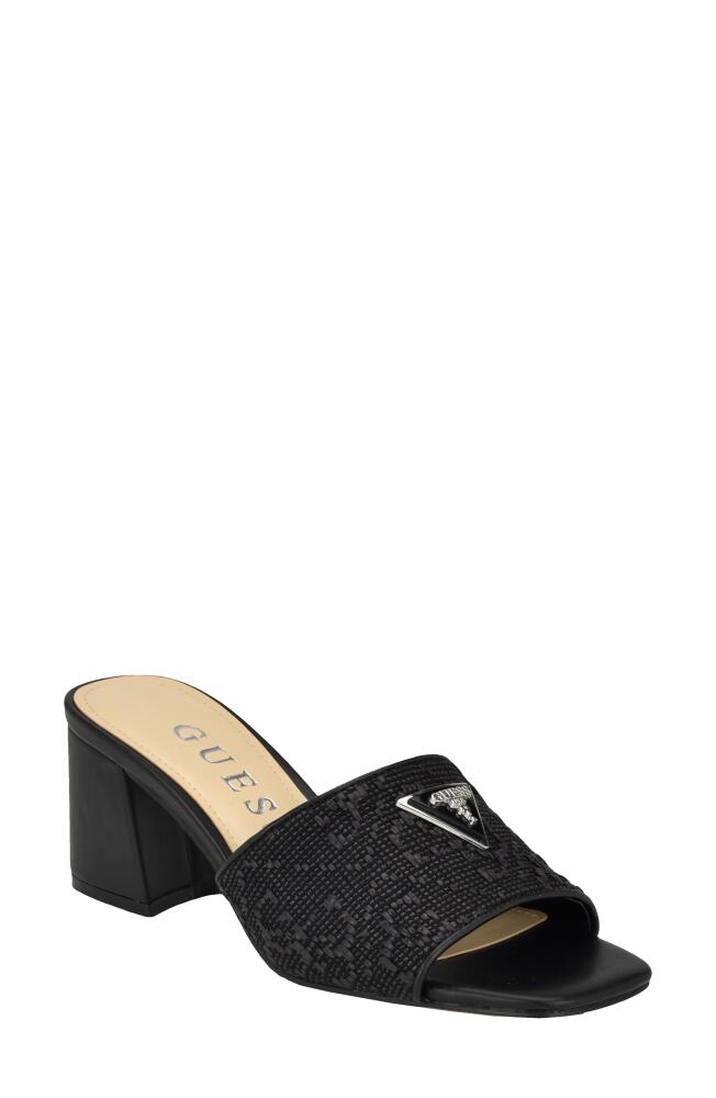 GUESS Gable Slide Sandal in Black Cover