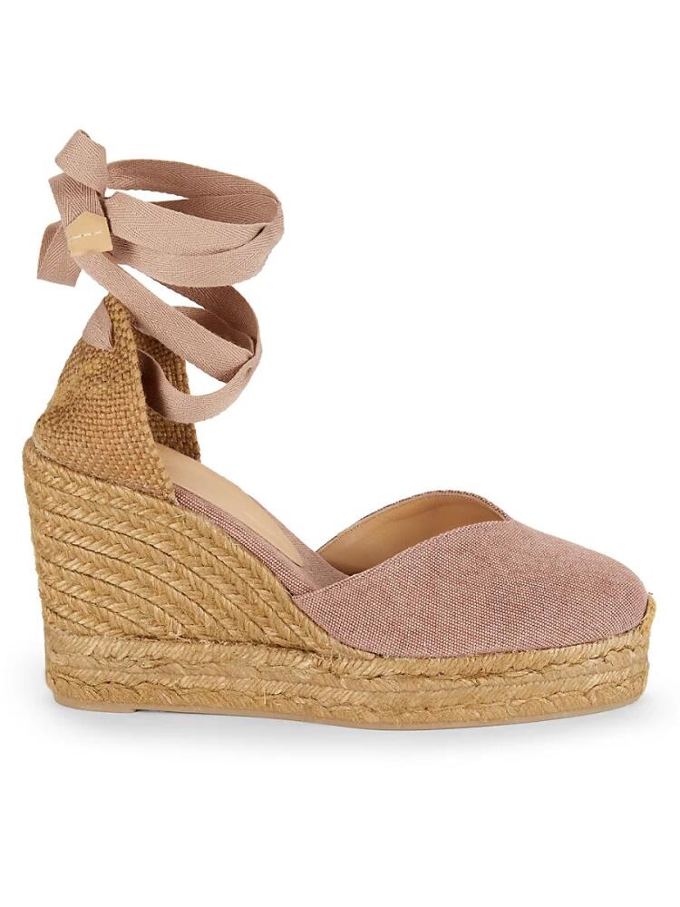 Castañer Women's Chiara Textured Espadrille Wedge Pumps - Pink Cover