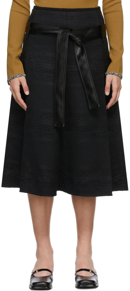 Proenza Schouler Black Tweed A-Line Skirt Cover