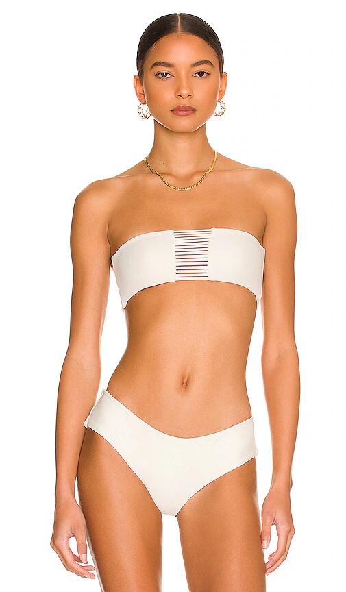 MIKOH Sunset 2 Bikini Top in White Cover