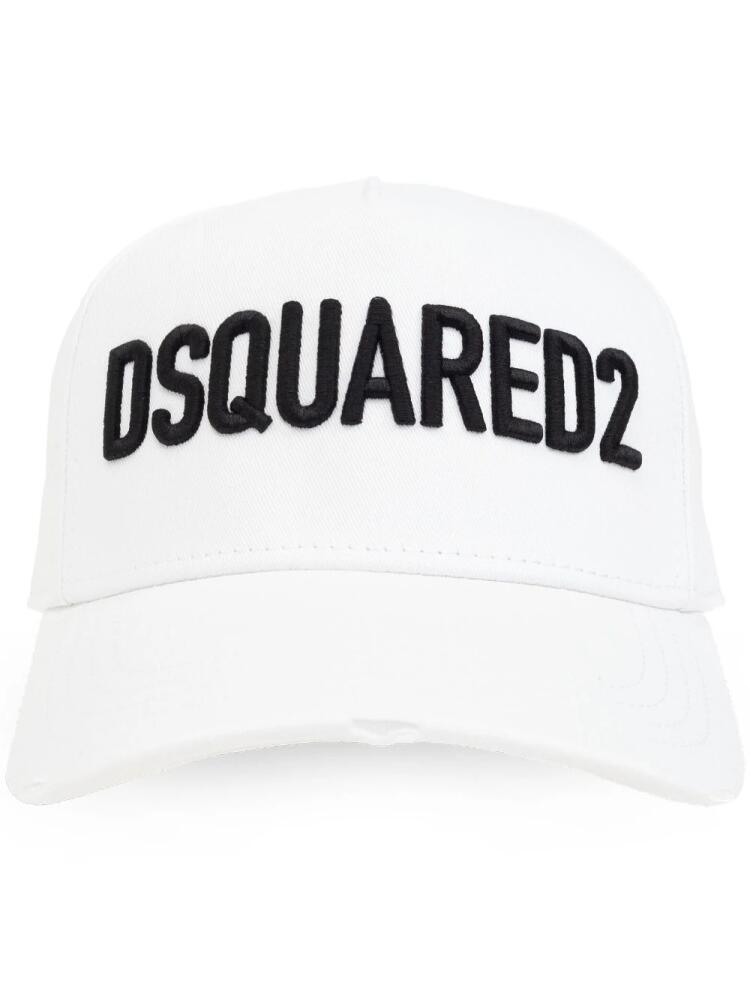 DSQUARED2 logo-embroidered trucker cap - White Cover