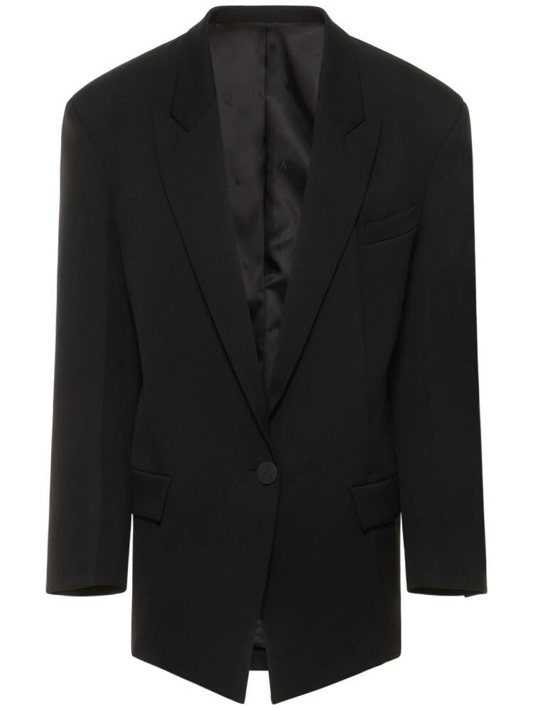 THE ATTICO Glen Wool Serge Single Breasted Blazer Cover