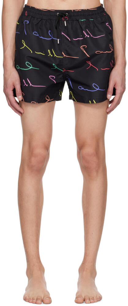 Paul Smith Black Handwritten Swim Shorts Cover