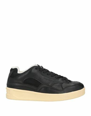 Jil Sander Man Sneakers Black Soft Leather, Textile fibers Cover