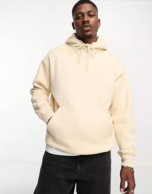 Pull & Bear hoodie in beige-Neutral Cover