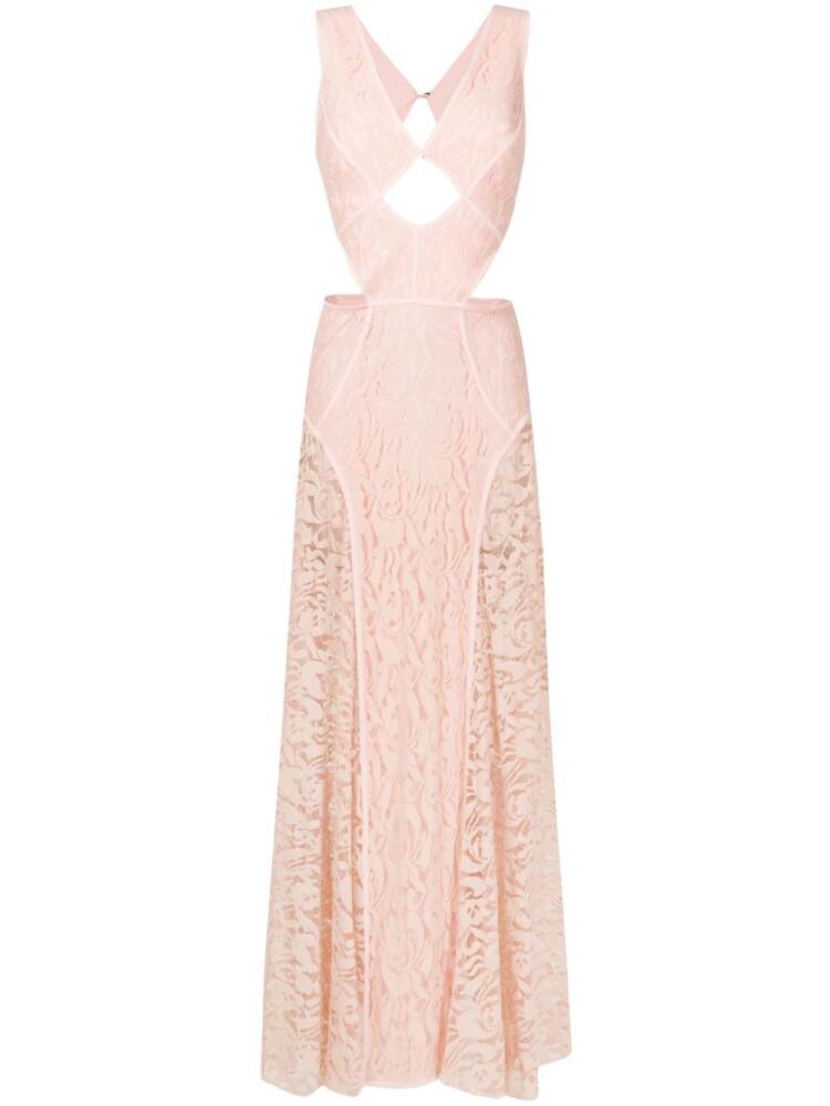 Lethicia Bronstein Puppis IV floral-lace gown - Pink Cover