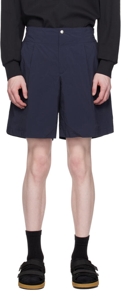 kolor Navy Pleated Shorts Cover